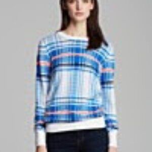 equipment sweater shane crewneck plaid jacquard small